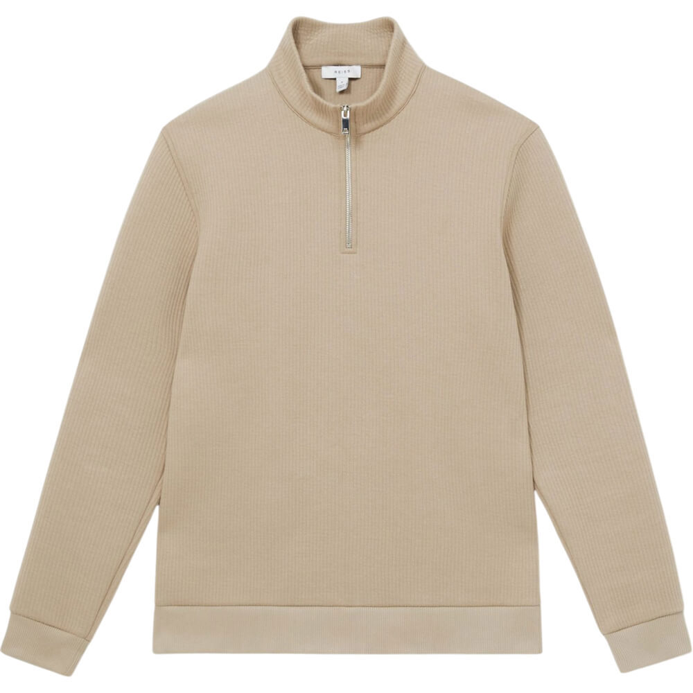 REISS ASHBY Half Zip Funnel Neck Jumper